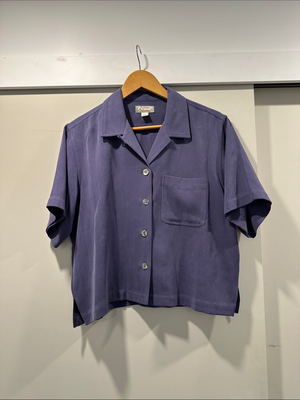 Tommy Bahama Lavender Camp Collar Button Shirt
